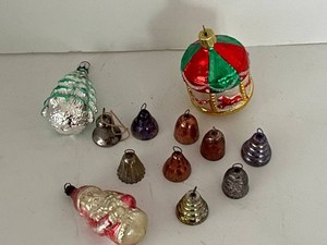 Vintage Assorted Christmas Ornaments  Including Mini Bells