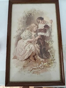 Antique A Friend in Need by Frederick Morgan Framed Print