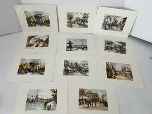 Paris Watercolor Print Set&nbsp