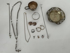 Sterling Jewelry & Silver Trinket Assortment