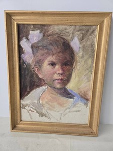 Signed Framed Portrait Painting