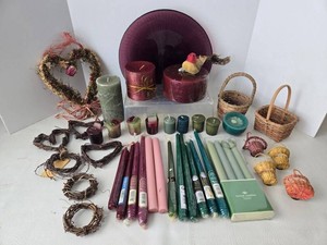 Decorative Candles Wreaths & Baskets Mixed Lot