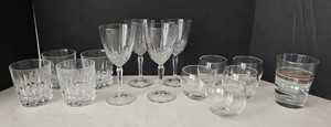 Crystal Glassware 14-Piece Mixed Lot With Baileys Glass