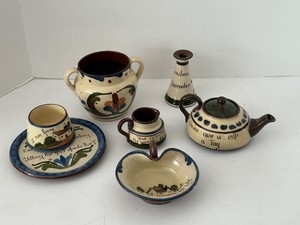 Longpark Torquay Motto Ware Pottery Set (Lot of 7)