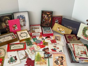 Vintage Collectible Mixed Lot of Cards, Christmas, Mini Notes & Gift Tags, New unused and old