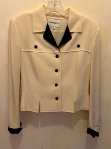 Vintage Albert Nipon Cream Jacket Size 6