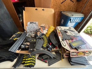 TYCO Large Racing Lot (2) Super Over & Under & (1) Super Sound Plus Extras