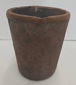 Vintage Unglazed Foundry Crucible or Melting Pot