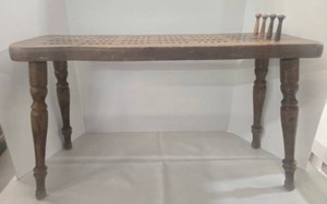 Vintage Cornwall Wood Cribbage Board Game Table Bench