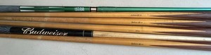 Dufferin Variou Weighs & Budweiser Pool Cue Lot of 6