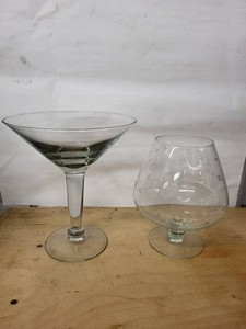 over sized Glass Stemware Set (2)