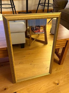 Decorative Wall Mirrors Gold Frame & Floral Accent Frame Set