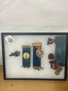 Civil War Reunion Medal and Ribbon Shadow Box Display