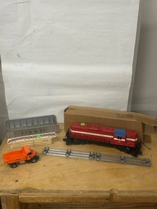 Lionel Train Mixed Lot With Locomotive, Truck, Track & Accessories