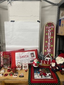Mixed Lot Christmas Decor, Coca-Cola Ornaments & Santa Figures