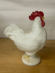 Vintage Rooster Covered Dish