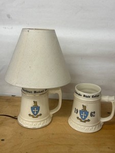 Vintage Colorado State College Ceramic Mug Lamps (Lot of 2)