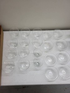 Vintage Clear Glass Dessert Bowls & Pedestal Sundae Cups Set