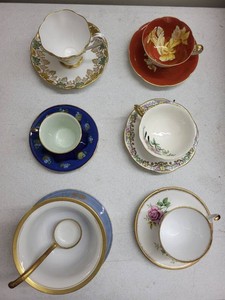 Vintage English Bone China Teacup & Saucer Assorted Floral Lot