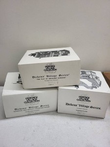 Department 56 Dickens Village Series Porcelain Buildings Set of 3