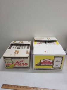 Vintage Mason Canning Jars Regular Pint & Wide Mouth Quart Box Lot