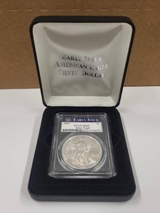 2020 PCGS MS69 American Silver Eagle Early Issue $1 Coin w Box
