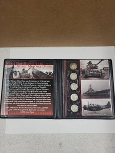 First Commemorative Mint WWII 1941-1945 Silver Mercury Dime Set