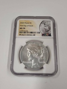 NGC 2023 Peace Dollar $1 First Day of Issue MS 70 Silver Coin