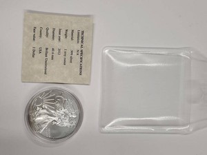 2012 American Silver Eagle 1 oz .999 Fine Silver Dollar Coin w COA