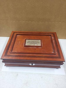 Peace Silver Dollar Collection in Wood Display Box w Key & Booklet
