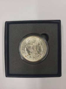 1921 Morgan Silver Dollar in Capsule With Black Presentation Box