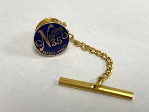 Vintage Josten 10K Gold Nutting Truck Caster Co 35 Year Service Tie Tack Pin