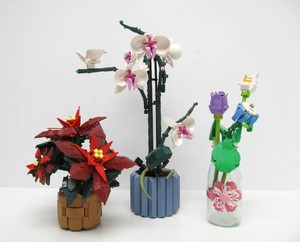 Group of LEGO Botanical Flower Sets