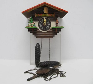Smaller Size Vintage German Cuckoo Clock wWeights