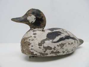 Old Vintage Carved Wood Duck Decoy - 14