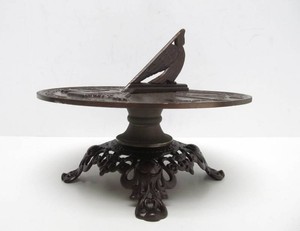 Art Deco Cast Metal Sundial