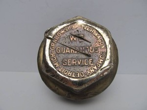 Very Cool Antique Solid Brass GRABOWSKY POWER WAGON Hub Cap