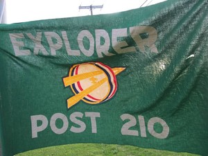 Large Original 1950s era Boy Scouts EPLORER POST 210 Banner  Flag