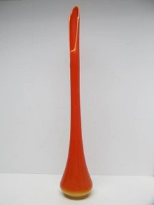 LARGE&nbspMid Century Art Glass Vase - Orange - 30