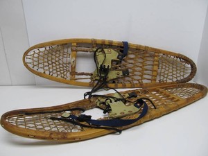 Pair of Good GV Wooden Snowshoes #2 - 10x36
