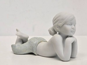 Hand Signed LLADRO Porcelain Figure of a Child Lying Down