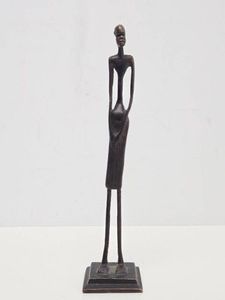 Vintage 11 African Figural Bronze Sculpture