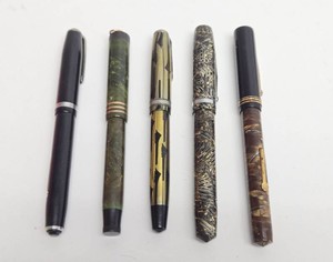 Nice Lot of 5 Vintage Fountain Pens