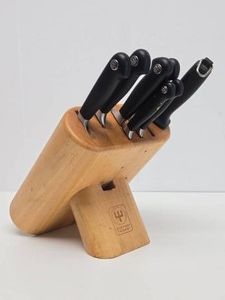 Set of Good Quality German WUSTHOF Solingen Grand Prix Kitchen Knives wBlock