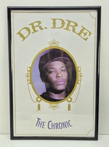 Early 90s DR DRE The Chronic Framed Store Poster