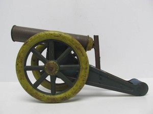 Very Cool Vintage 1940s BIG VICTORY Tin Cannon Toy
