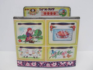 Vintage Tin Litho Wolverine LIL BO PEEP Toy Stove