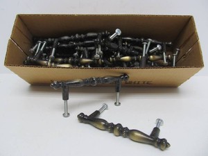 Matching Set of 35 Brass Cupboard, Door or Drawer Handles  Pulls