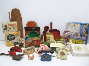 Lot of Vintage Toys - Old Toy Telephones etc