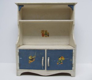 Vintage 1940s era Wooden Doll Hutch&nbsp